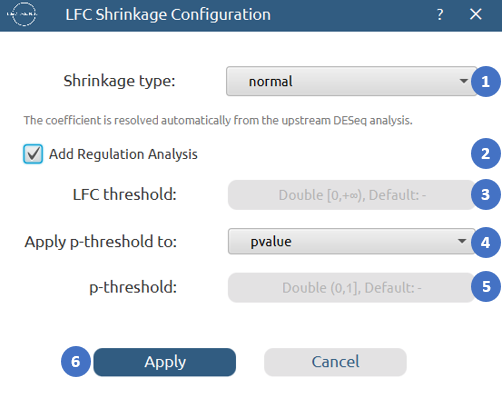 LFC Shrinkage configuration