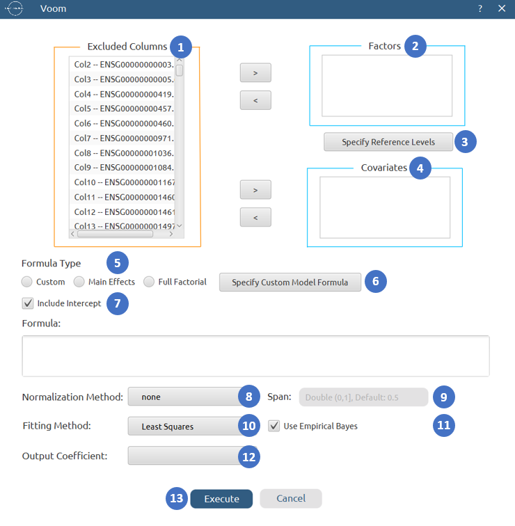 Voom configuration