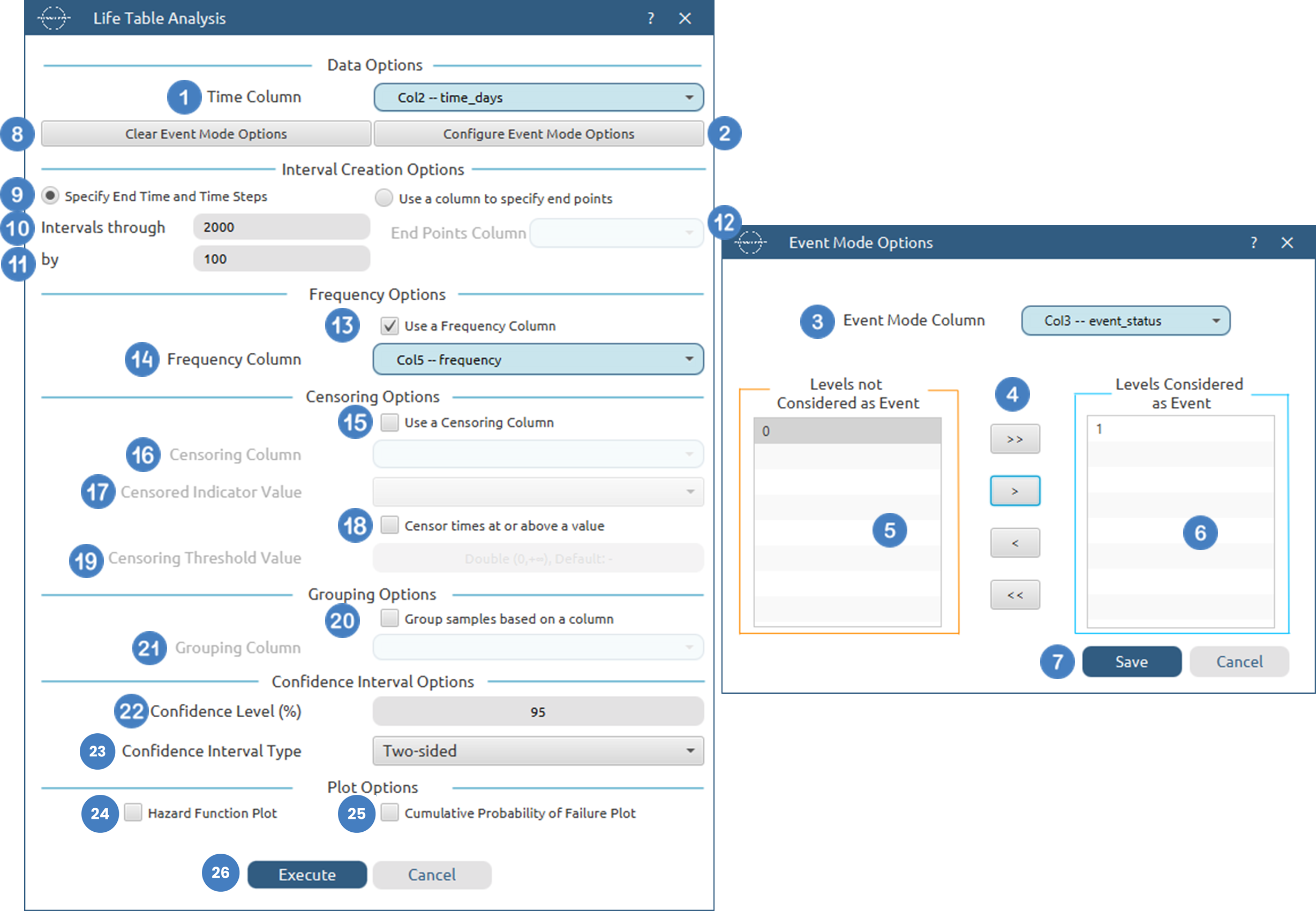 LifeTable-configuration