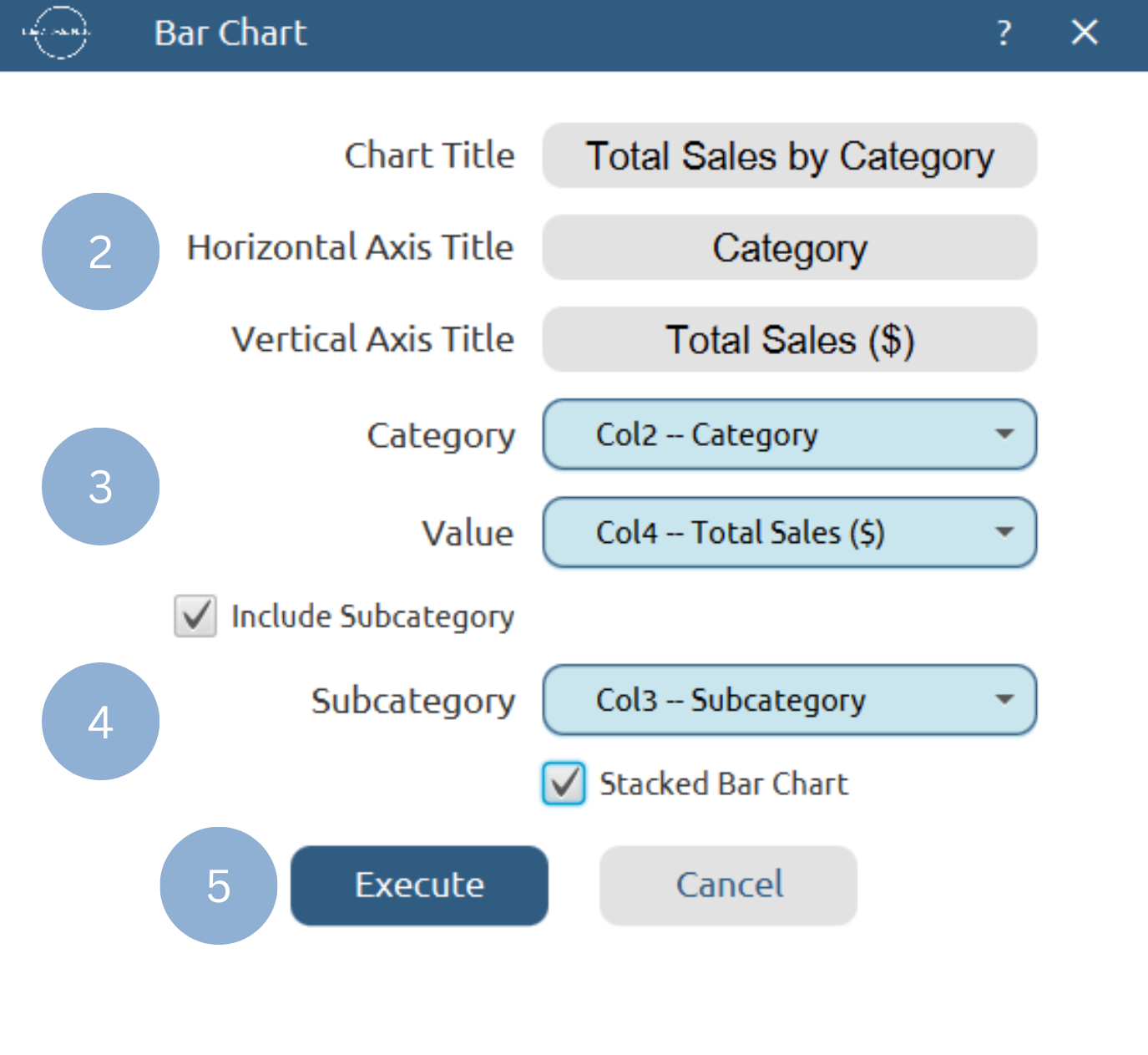 Configure Bar Chart