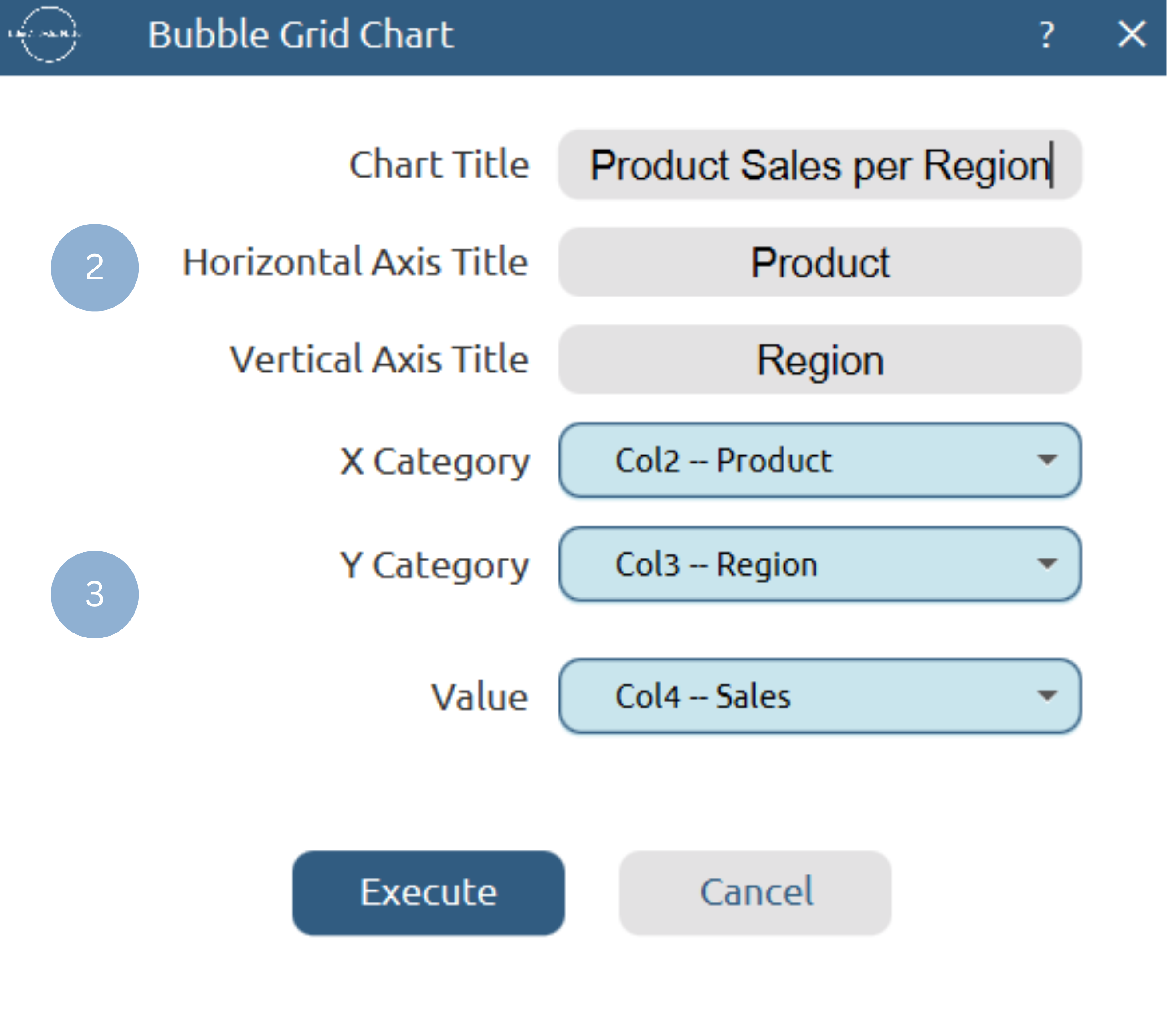 Configure Bubble Grid Chart