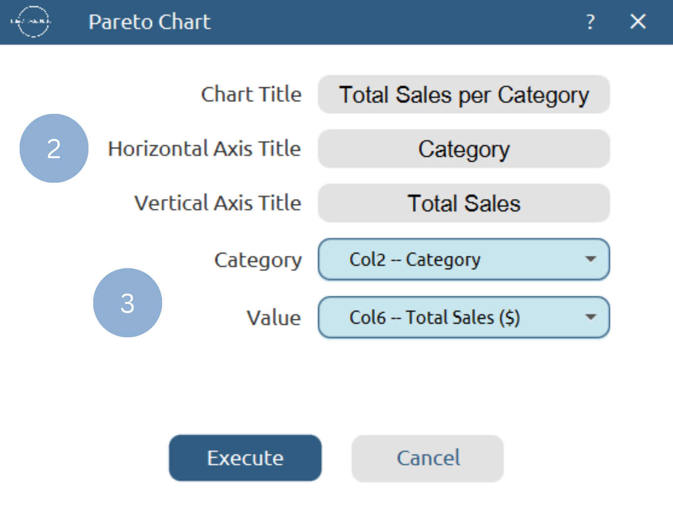 Configure Pareto Chart