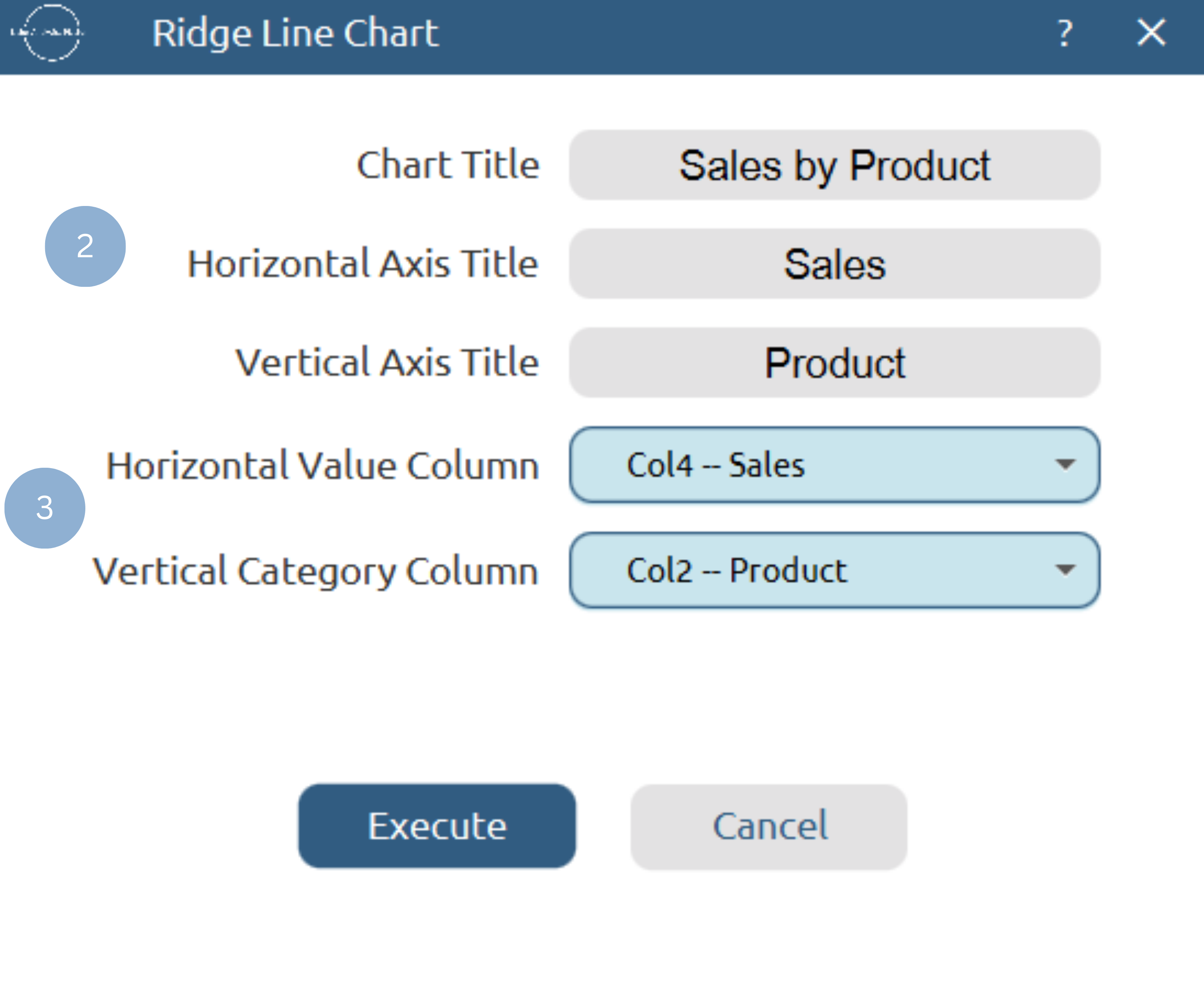 Configure Ridge Line Chart